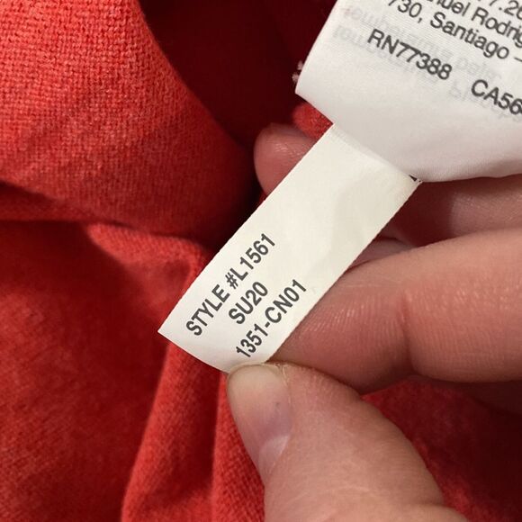 J. Crew Factory Teddie cotton red orange sweater size S - Picture 11 of 11